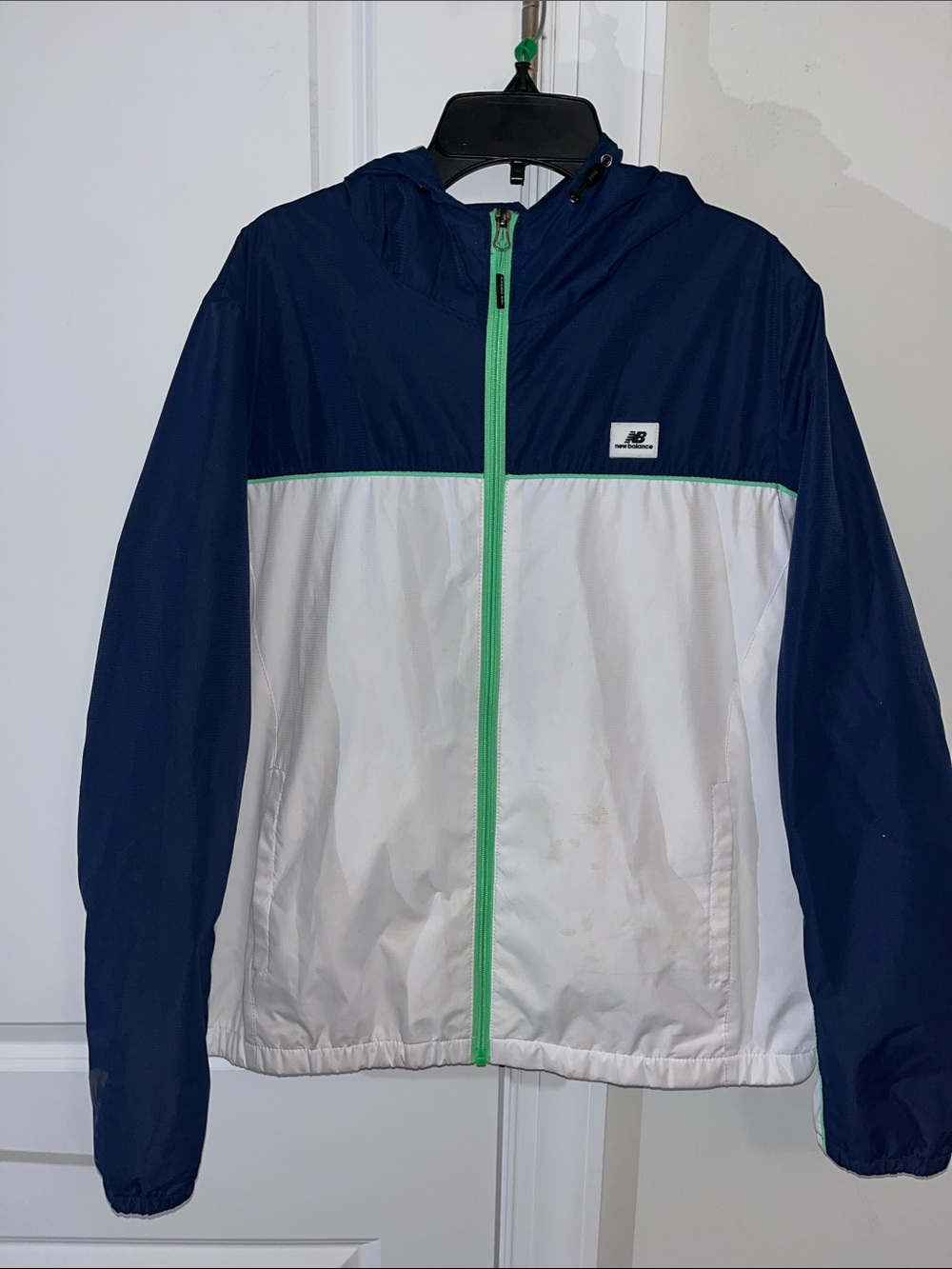 New Balance Running Tennis Lined High Neck Jacket Hooded Windbreaker XL Womens